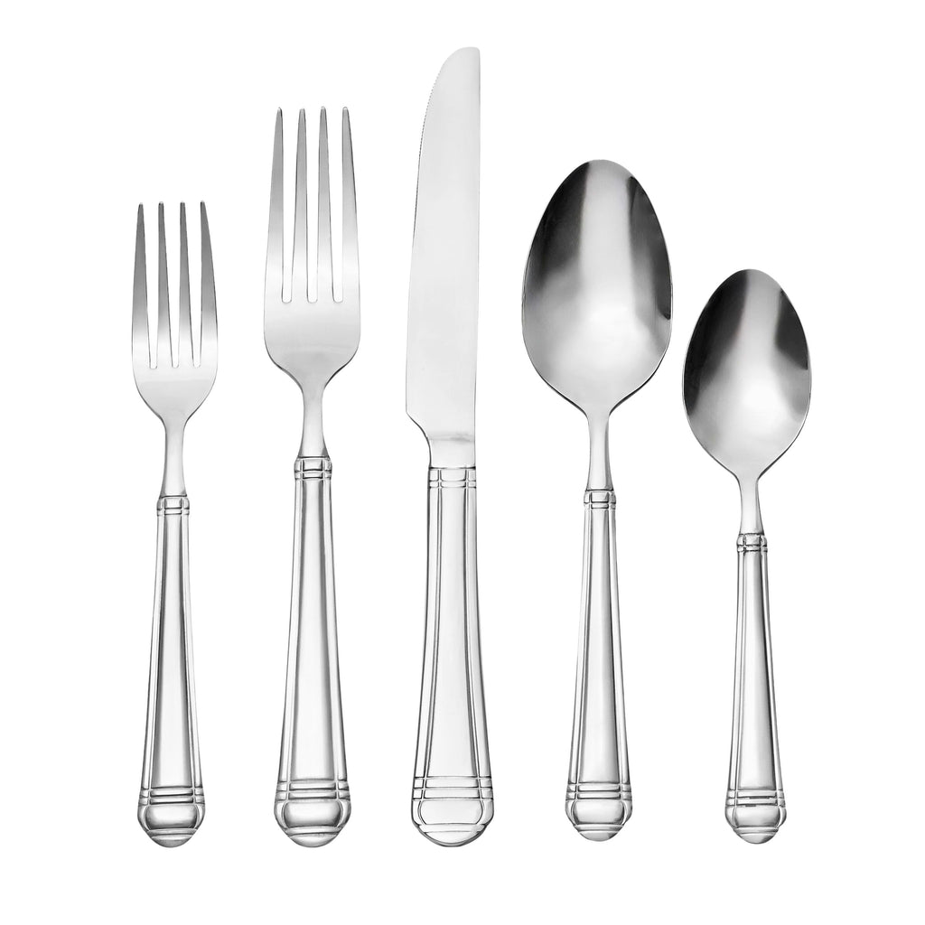 Crete Sandblast Matte 18/0 Stainless Steel 20 Piece Flatware Set, Service For 4 Godinger 18/0 Stainless Steel, 18/0 Stainless Steel Flatware, 20 Piece Set, All Flatware & Serveware, Crete, Flatware Set, Flatware Sets, Service For 4, Stainless Steel, Tableware