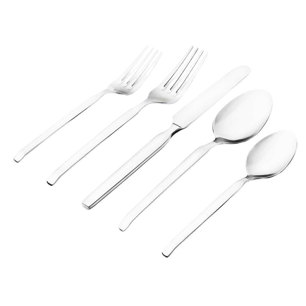 Ramp 18/0 Stainless Steel 20 Piece Flatware Set, Service For 4 Godinger 18/0 Stainless Steel, 18/0 Stainless Steel Flatware, 20 Piece Set, All Flatware & Serveware, Flatware Sets, Ramp, Service For 4, Stainless Steel, Tableware