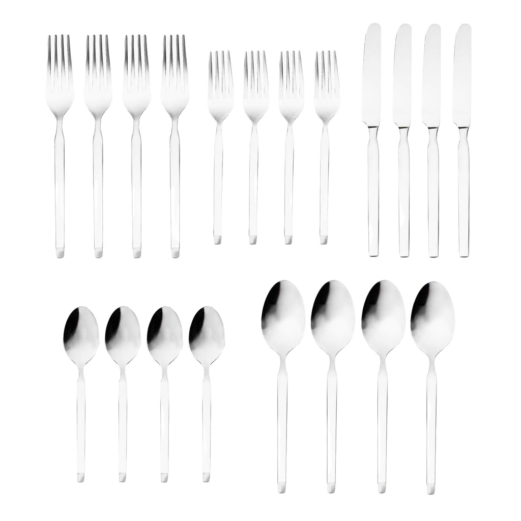 Ramp 18/0 Stainless Steel 20 Piece Flatware Set, Service For 4 Godinger 18/0 Stainless Steel, 18/0 Stainless Steel Flatware, 20 Piece Set, All Flatware & Serveware, Flatware Sets, Ramp, Service For 4, Stainless Steel, Tableware