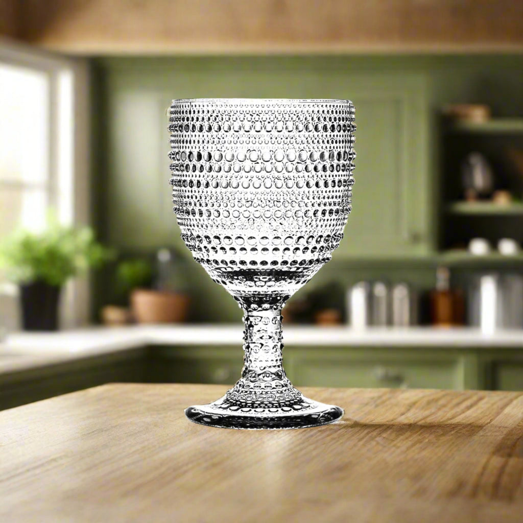 Lumina Clear Goblet, Set of 4 Godinger All Barware, All Glassware, All Glassware & Barware, Brooklyn Steel Co, Clear, Clear Goblet, Fortessa Jupiter, Glassware, Glassware & Barware, Goblet, Hobnail, Hobnail Goblet, Home Essentials Halo, Lumina, Lumina Clear, Lumina Goblet, Wine & Champagne