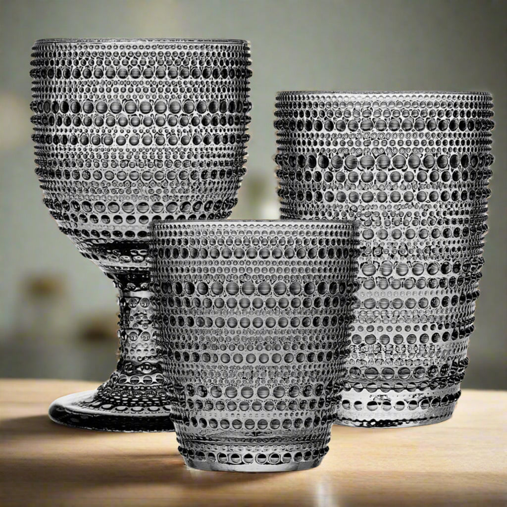 Lumina Smoke Goblet, Set of 4 Godinger All Barware, All Glassware, All Glassware & Barware, Brooklyn Steel Co, Fortessa Jupiter, Glassware, Glassware & Barware, Glaver's Hobnail, Goblet, Grey, Grey Goblet, Hobnail Goblet, Home Essentials Halo, Lumina, Lumina Goblet, Lumina Grey, Lumina Smoke, Smoke Goblet, Wine & Champagne