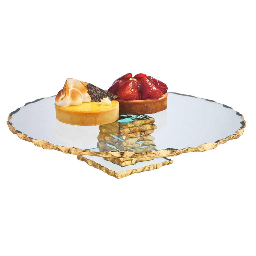 Harper Gold Edge Large Footed Cake Stand Godinger All Kitchen, Cake, Cake Stands, Clear, Gold Edge, Kitchen, Stands