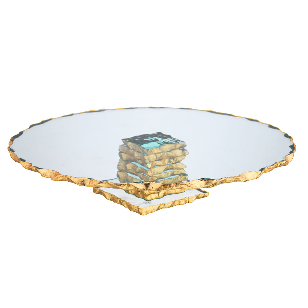 Harper Gold Edge Large Footed Cake Stand Godinger All Kitchen, Cake, Cake Stands, Clear, Gold Edge, Kitchen, Stands