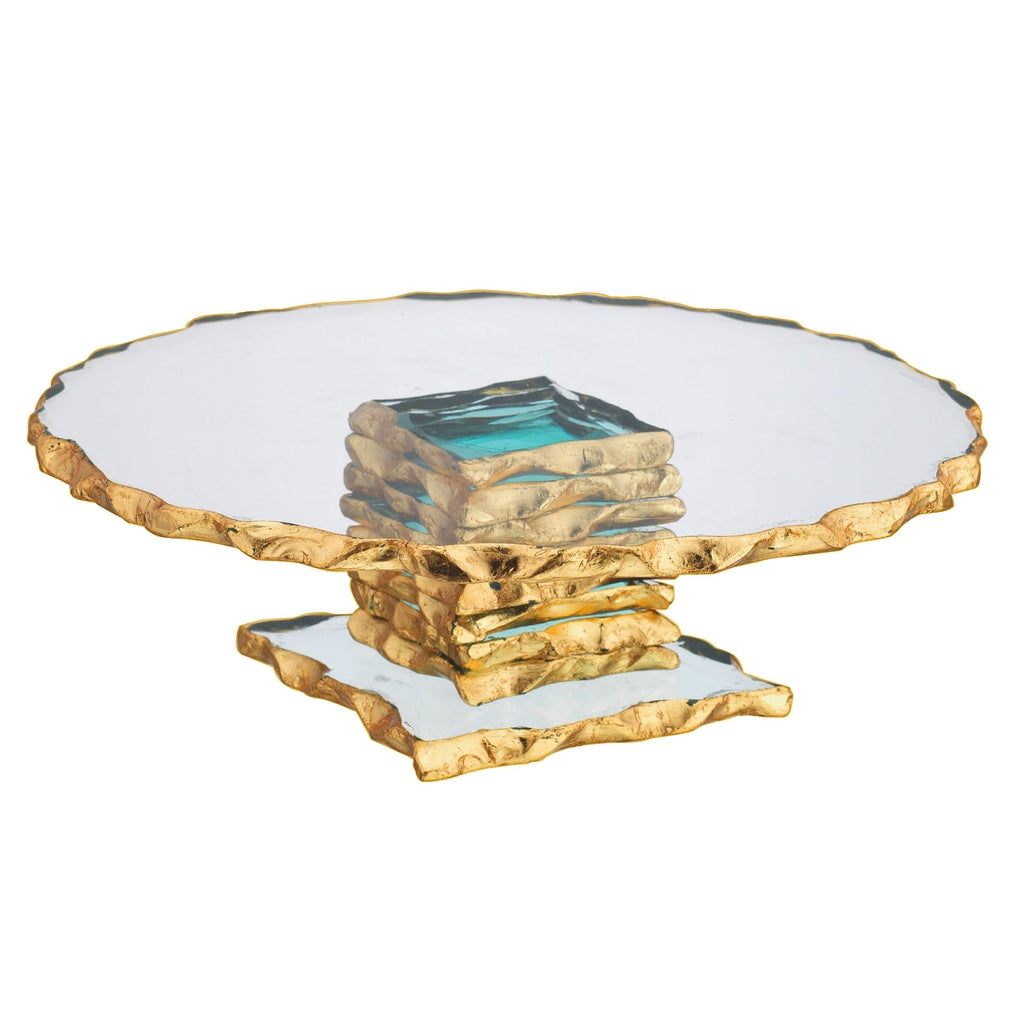 Harper Gold Edge Small Footed Cake Stand Godinger All Kitchen, Cake, Cake Stands, Clear, Gold Edge, Kitchen, Stands