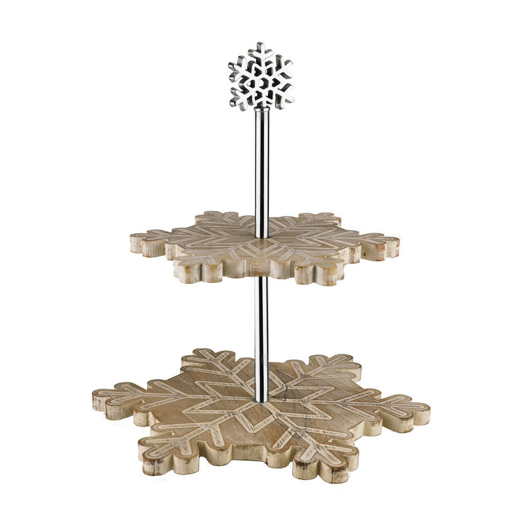 Snowflake Two Tiered Serving Stand godinger