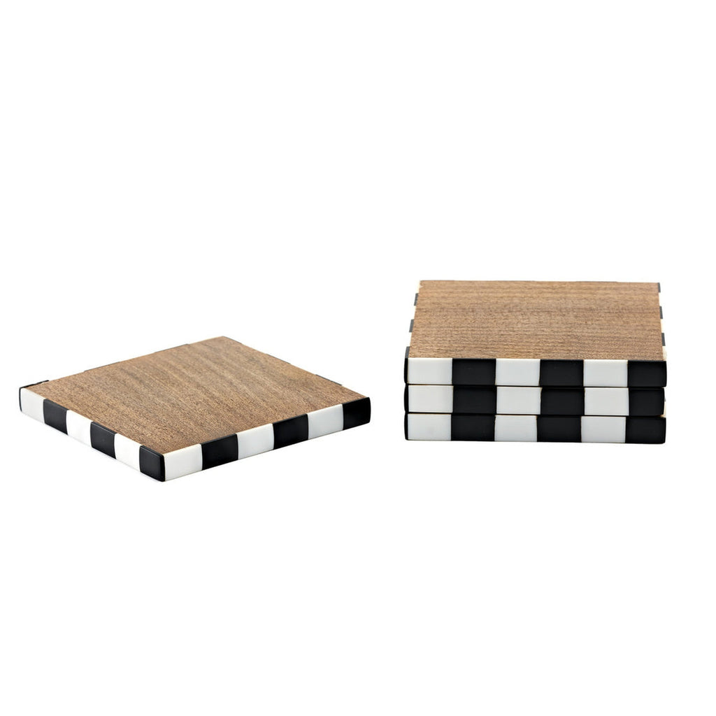 Chenonceau Checkerboard Coaster Set godinger