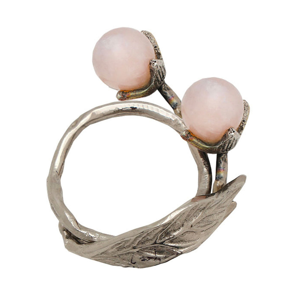 Hyaline Pink Napkin Ring Set godinger