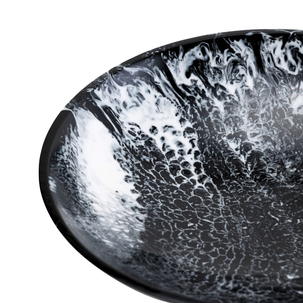 Lucente Black & White Resin Fruit Bowl Godinger All Kitchen, Black, Black & White Lucente Resin, Black & White Resin, Bowls, Fruit Bowl, Kitchen, Lucente Black & White Resin Fruit Bowl, Lucente Resin, Resin, Resin Bowl, Serving Bowl, Serving Bowls, Specialty, Specialty Serving