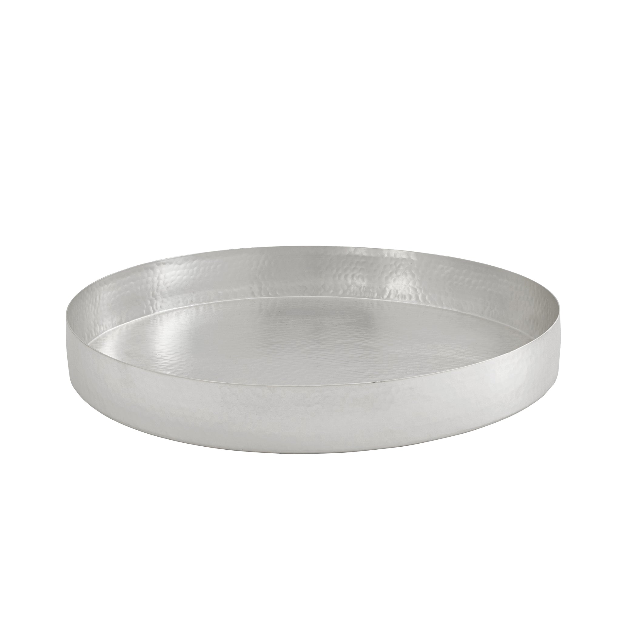 Temari Hammered Silver Round Serving Tray – Godinger