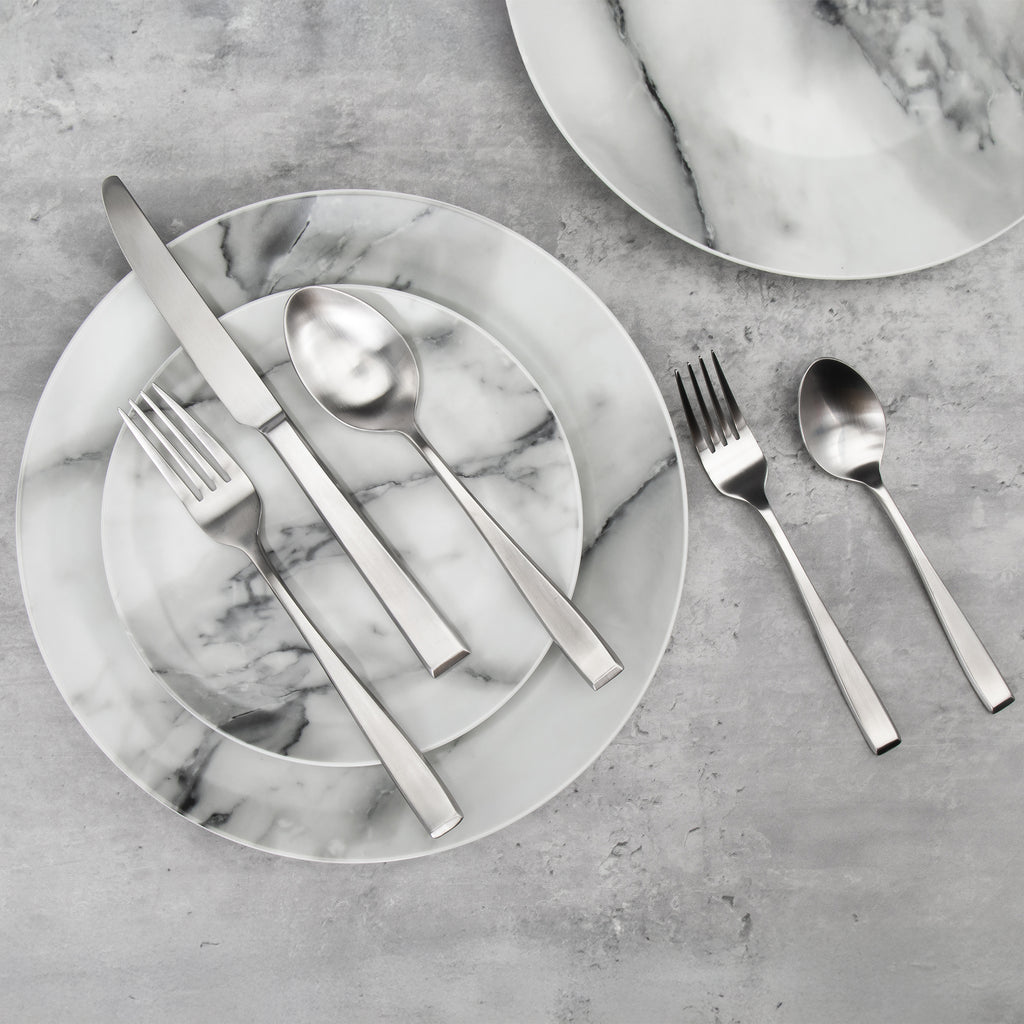 Wayland Matte 18/10 Stainless Steel 45 Piece Flatware Set, Service For 8 Godinger 18/10 Stainless Steel, 18/10 Stainless Steel Flatware, 45 Piece Set, All Flatware, All Flatware & Serveware, Chisel, Flatware, Flatware & Serveware, Flatware Set, Flatware Sets, Service for 8, Stainless, Stainless Steel Godinger