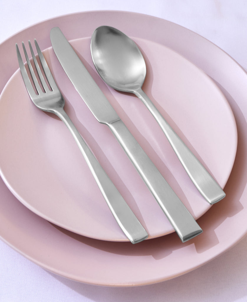 Wayland Matte 18/10 Stainless Steel 45 Piece Flatware Set, Service For 8 Godinger 18/10 Stainless Steel, 18/10 Stainless Steel Flatware, 45 Piece Set, All Flatware, All Flatware & Serveware, Chisel, Flatware, Flatware & Serveware, Flatware Set, Flatware Sets, Service for 8, Stainless, Stainless Steel Godinger