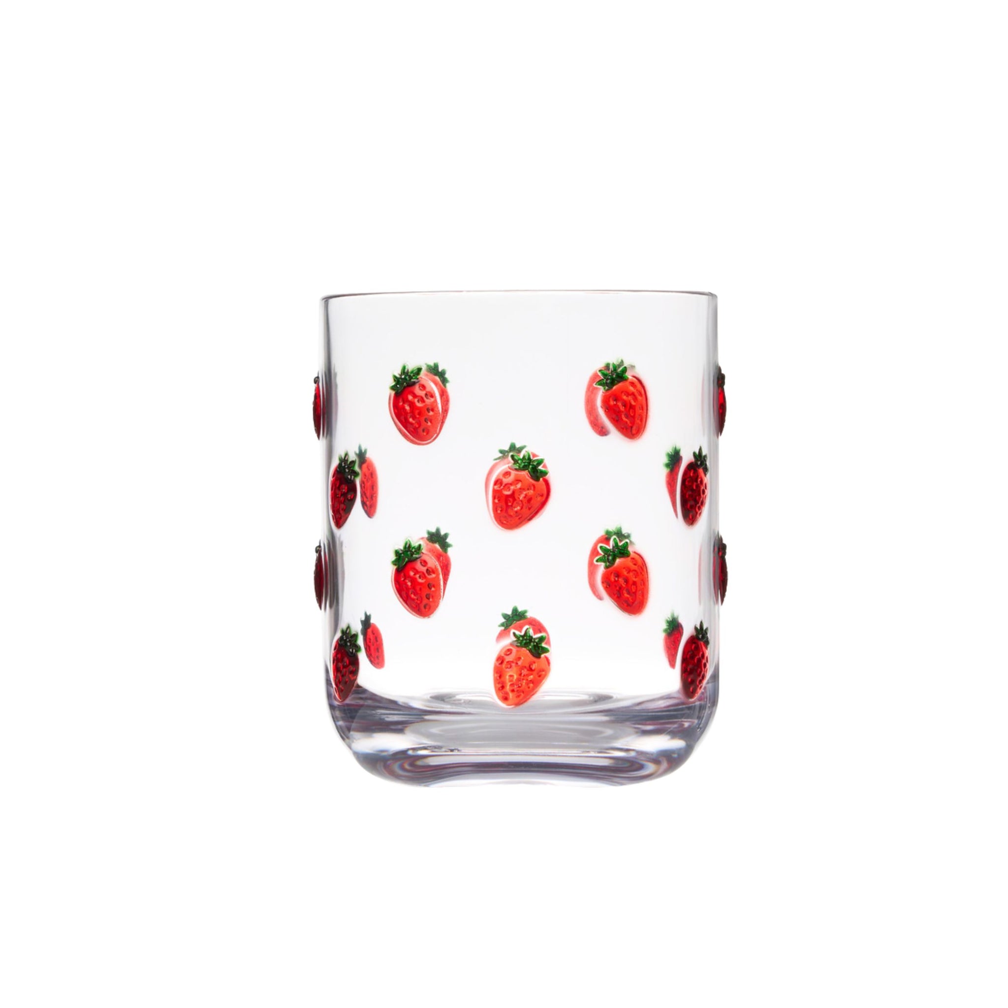 Acrylic Strawberry Icon Double Old Fashion
