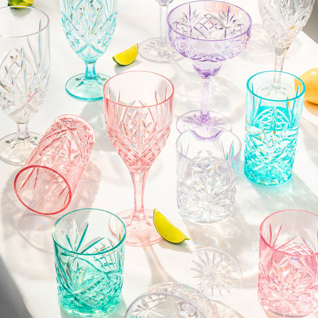 Dublin Acrylic Seafoam Highball, Set of 4 Godinger Acrylic, All Glassware & Barware, Dublin, Dublin Glassware, Glassware & Barware, Highball, Highball Set, Outdoor, Seafoam