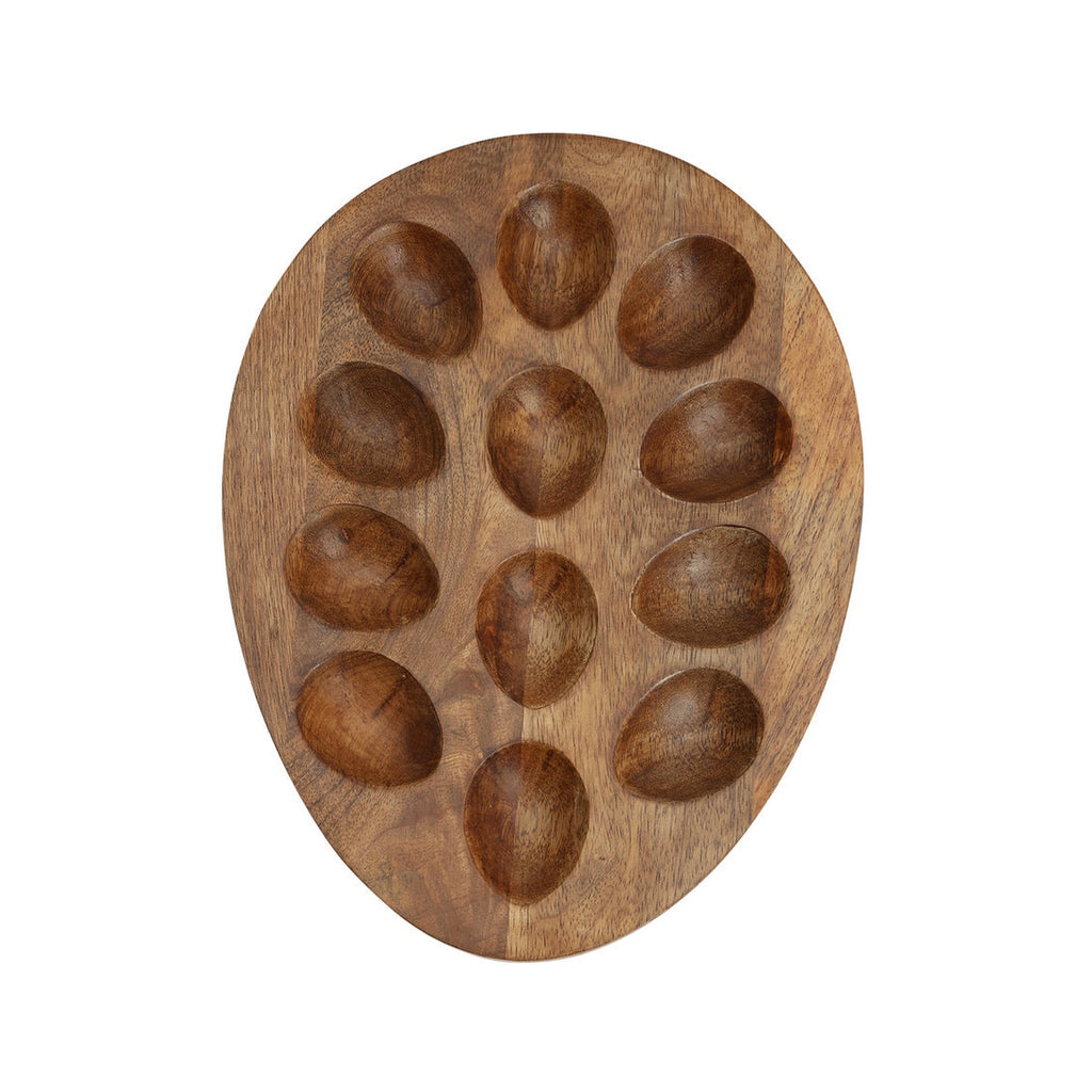 Ashley Reversible Oval Egg Tray and Cutting Board Godinger Acacia Wood, All Kitchen, Egg Tray, Natural, Serving Trays, Tray, Wood