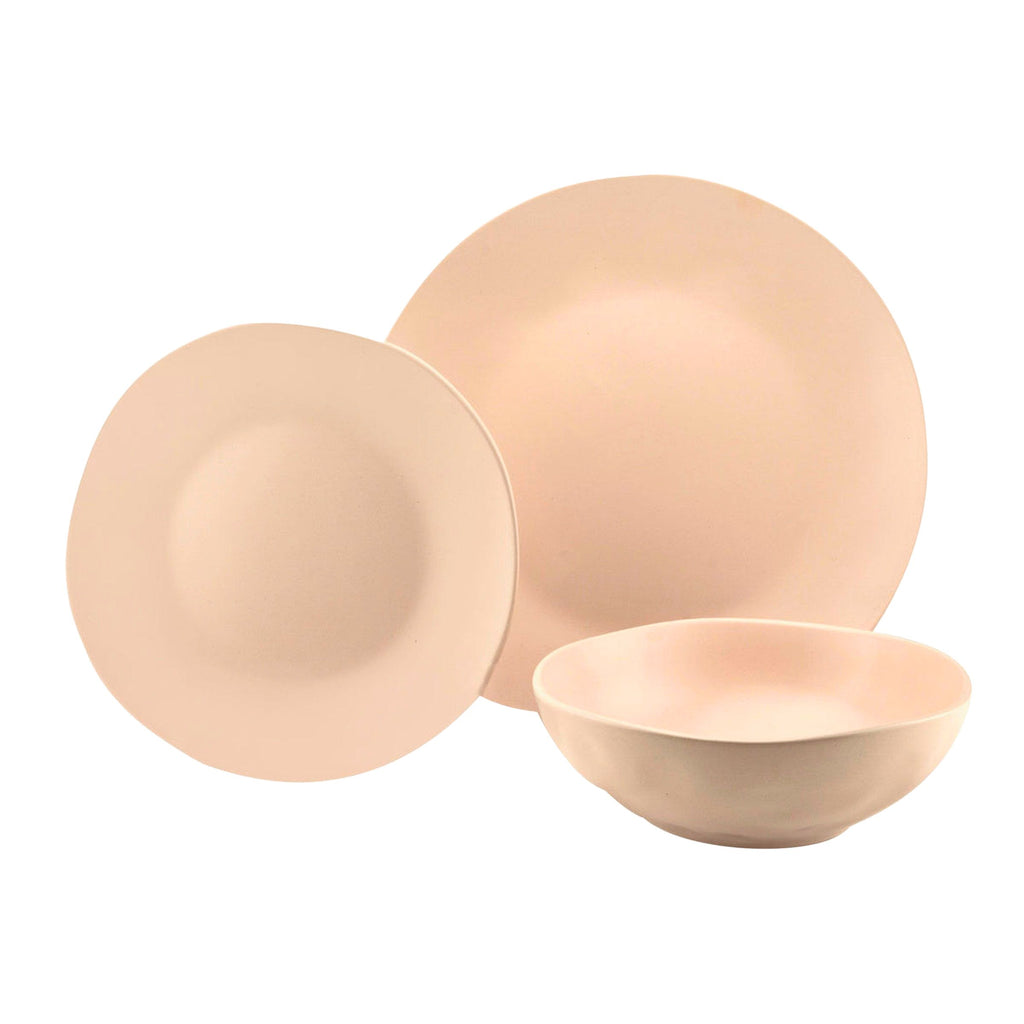 Aspero Pink Stoneware 12 Piece Dinnerware Set, Service For 4 Godinger 12 Piece Dinnerware Set, 12 Piece Set, All Dining, Dinnerware, Dinnerware Set, Everyday Dinnerware, Pink, Pink Dinnerware, Porcelain Dinnerware, Porcelain Dinnerware Set, Service For 4