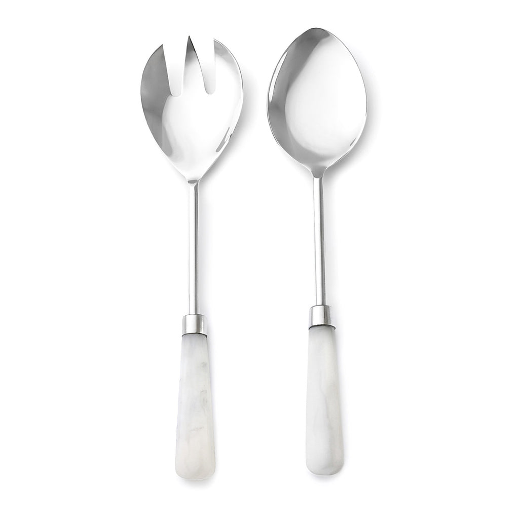 Azure Matte White Resin Salad Server Set Godinger All Flatware & Serveware, All Serveware, Azure Matte White Resin, Flatware & Serveware, Matte, Matte Resin, Matte White, Matte White Resin, Resin, Resin Salad Server, Resin Salad Server Set, Salad Servers, Serveware, White Resin Godinger