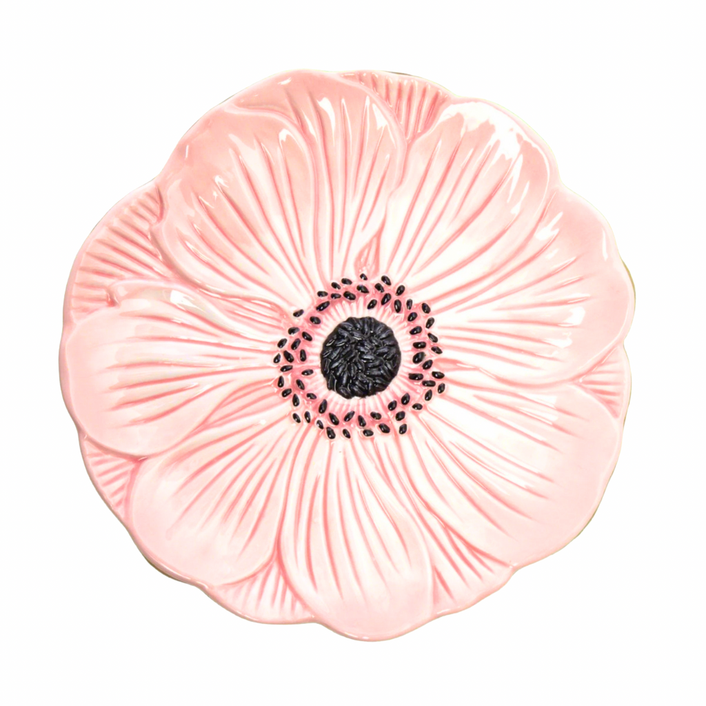 Pink Poppy Flower Appetizer Plate Godinger All Dining, Floral, Floral Appetizer Plate, Floral Plate, Flower, Flower Appetizer Plate, Flower Power, Pink, Plates, Poppy, Salad Plates