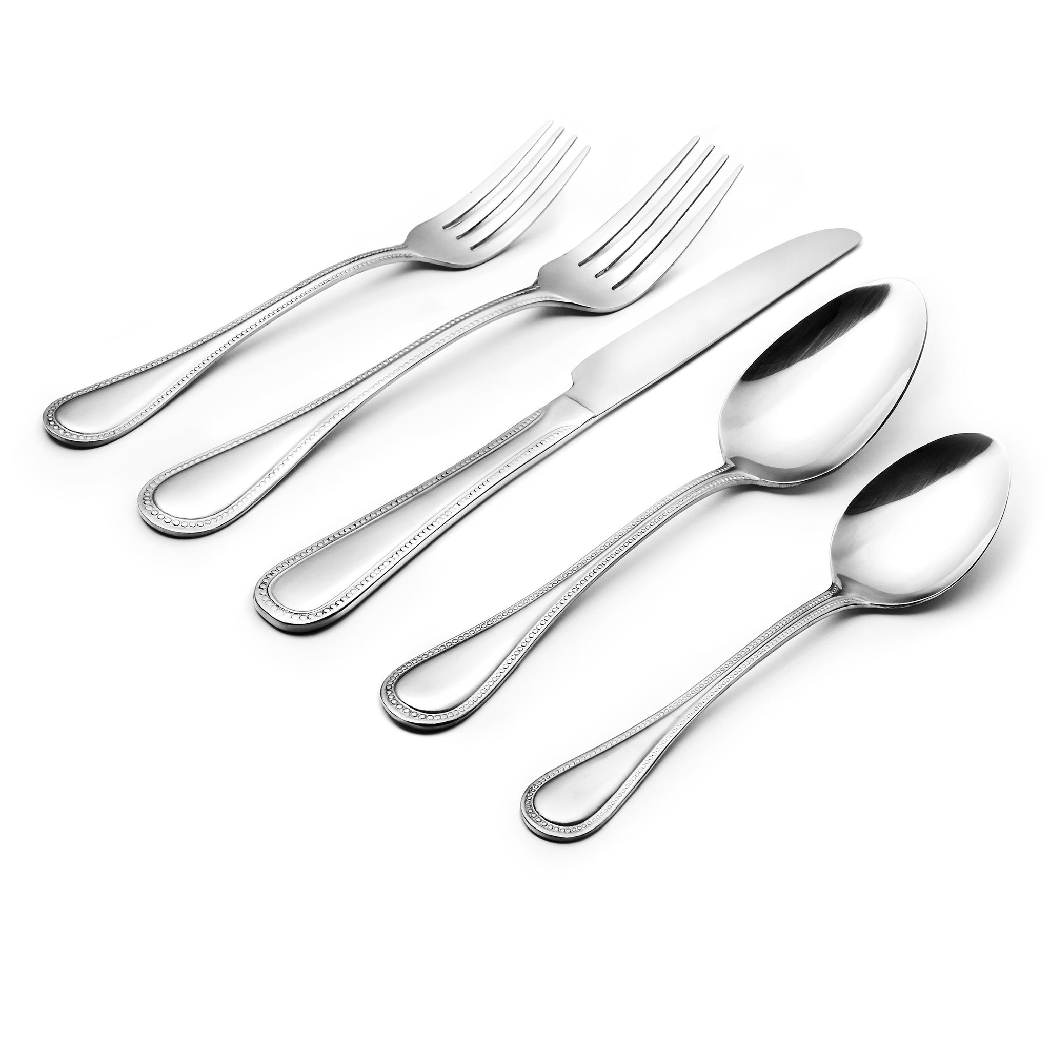 Bead Mirrored 18/0 Stainless Steel 20 Piece Flatware Set, Service