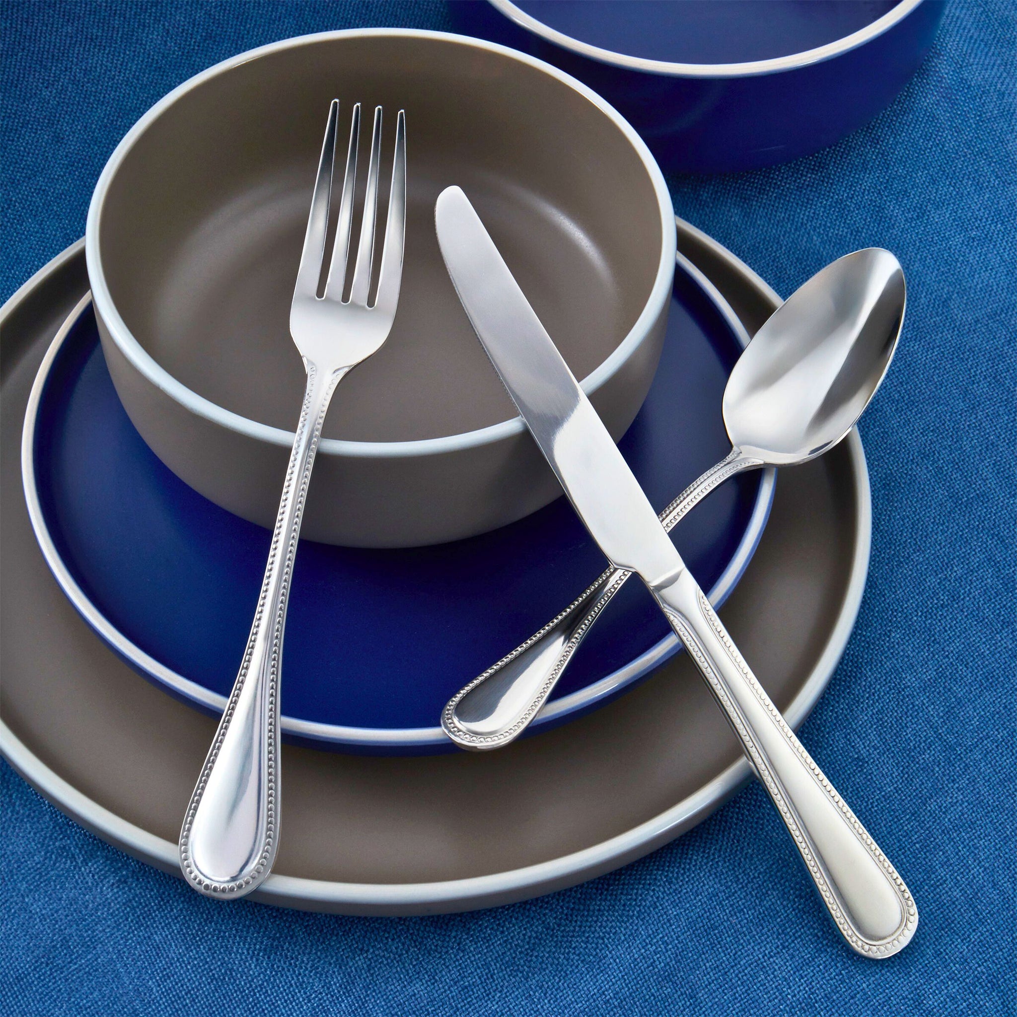 Bead Mirrored 18/0 Stainless Steel 20 Piece Flatware Set, Service