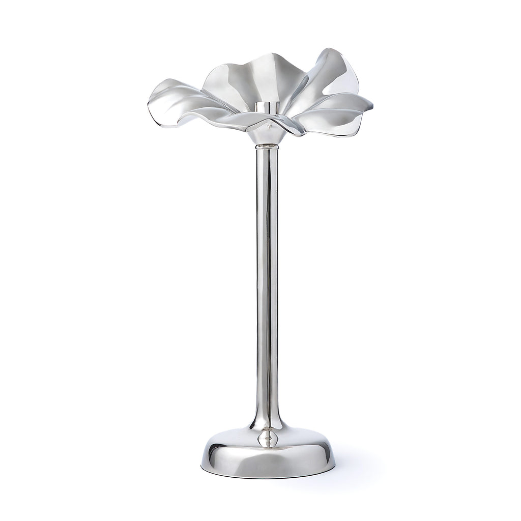 Blossom Platinum Tapered Candle Holder 15.75" Godinger All Decor, Blossom, Candles & Candleholders, Decor, Flower, Tapered, Tapered Candle Holder
