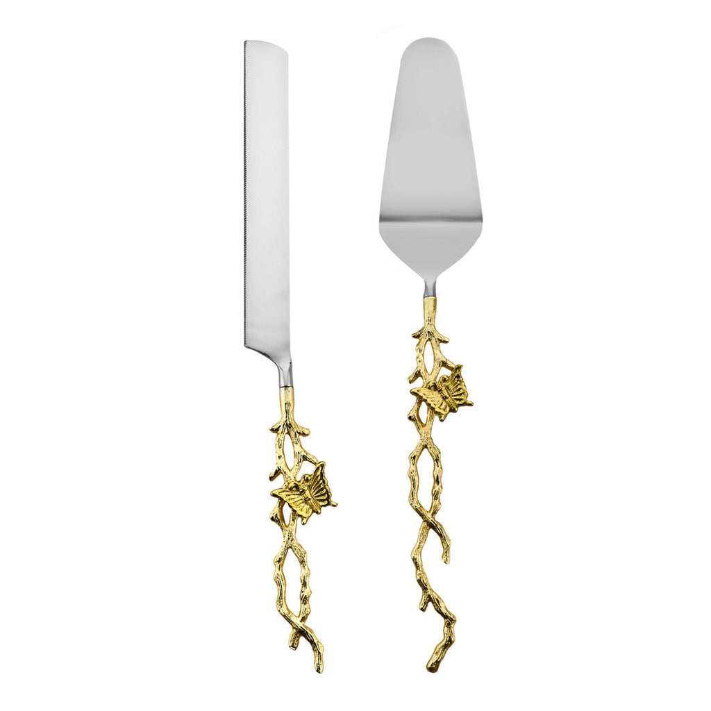 Butterfly Cake Server Set Godinger All Flatware & Serveware, Butterfly, Cake Servers, Gold, Gold Accent