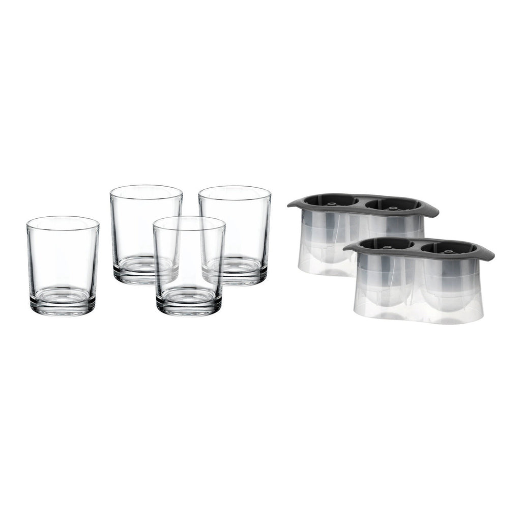 Chateau Double Old Fashion 6 Piece Chiller Set Godinger All Barware, All Glassware, All Glassware & Barware, Chateau, Chiller, Cut Crystal, DOF, DOF & Highball, Double Old Fashion, Drinkware, Entertaining, Glassware, Whiskey Glass