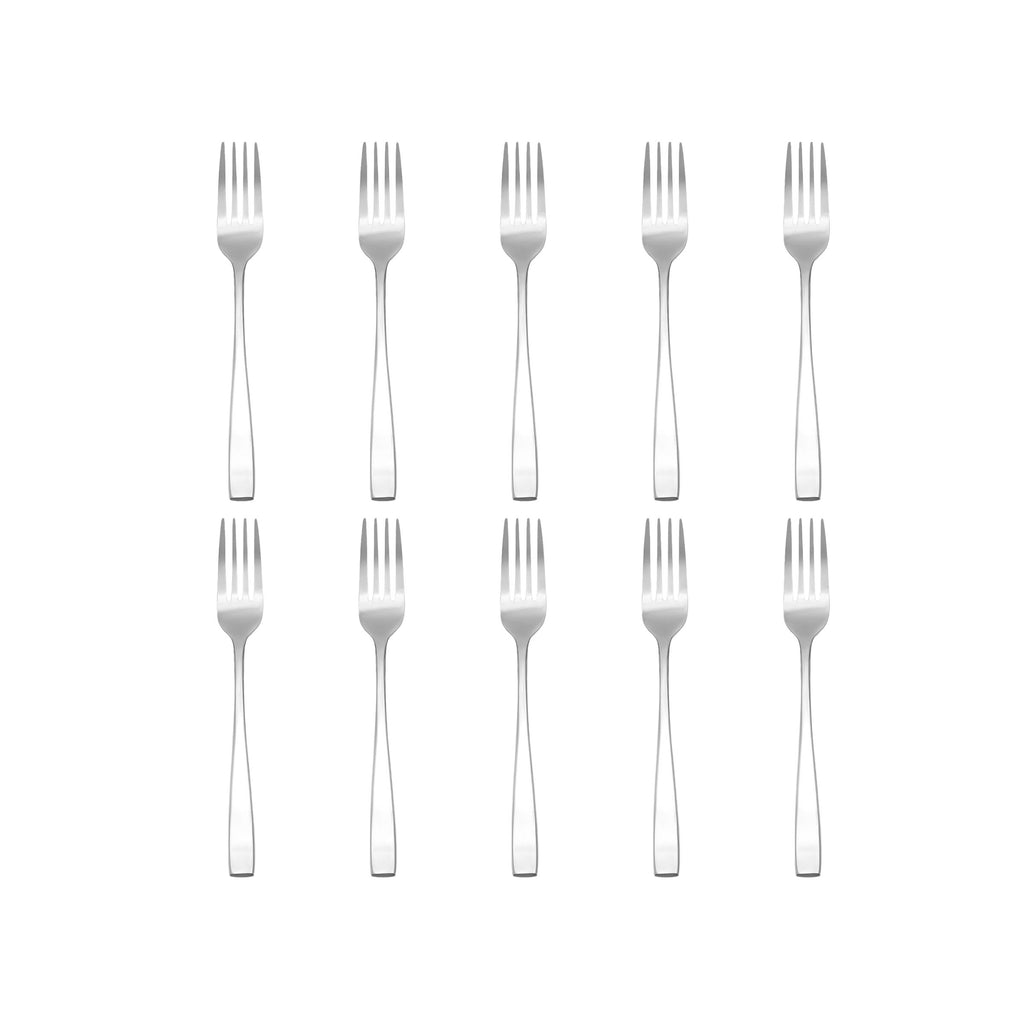 Chisel Matte 18/0 Stainless Steel Dinner Fork, Set of 10 Godinger 18/0 Stainless Steel, 18/0 Stainless Steel Flatware, All Flatware & Serveware, Chisel, Flatware Set, Flatware Sets, Stainless Steel, Tableware