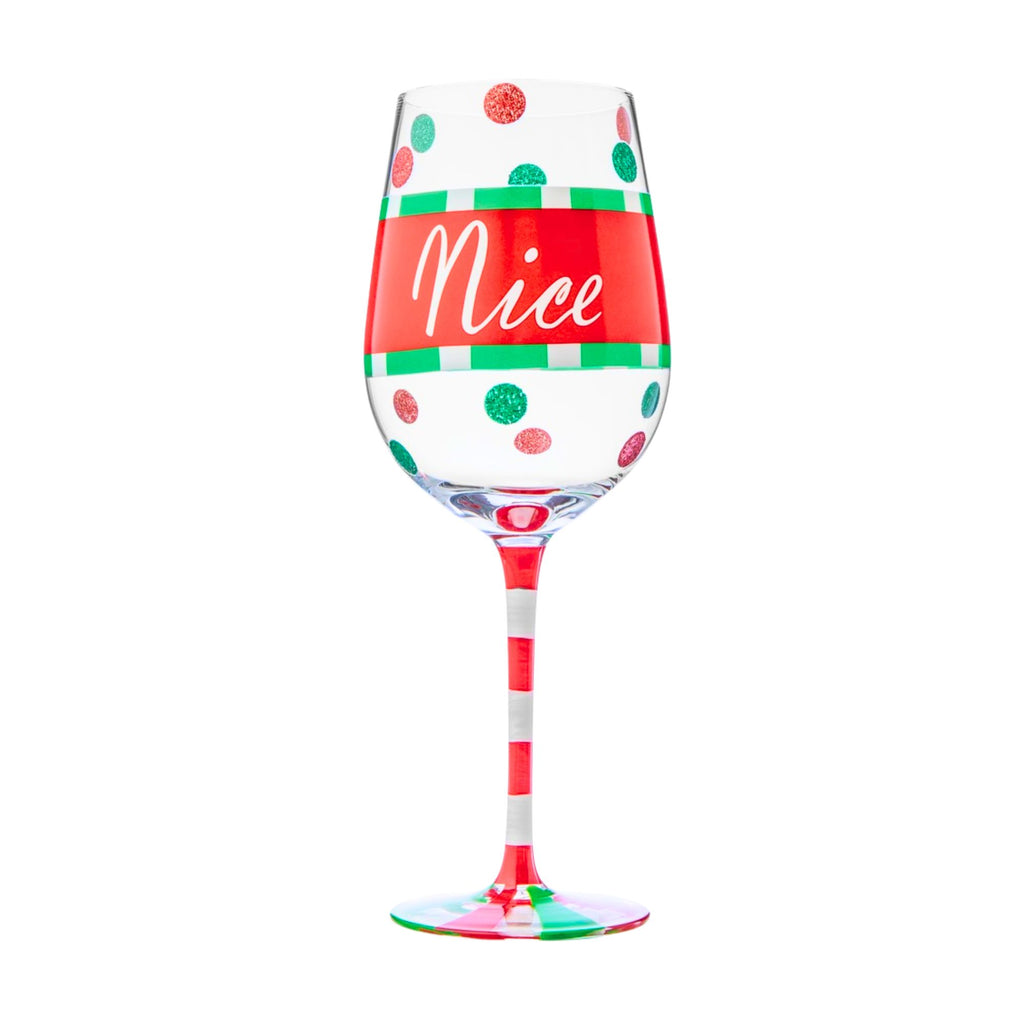 Christmas Nice Wine Glass Godinger All Barware, All Glassware, All Glassware & Barware, Christmas, Christmas Wine Glass, Holiday, Wine, Wine & Champagne, Wine Glass