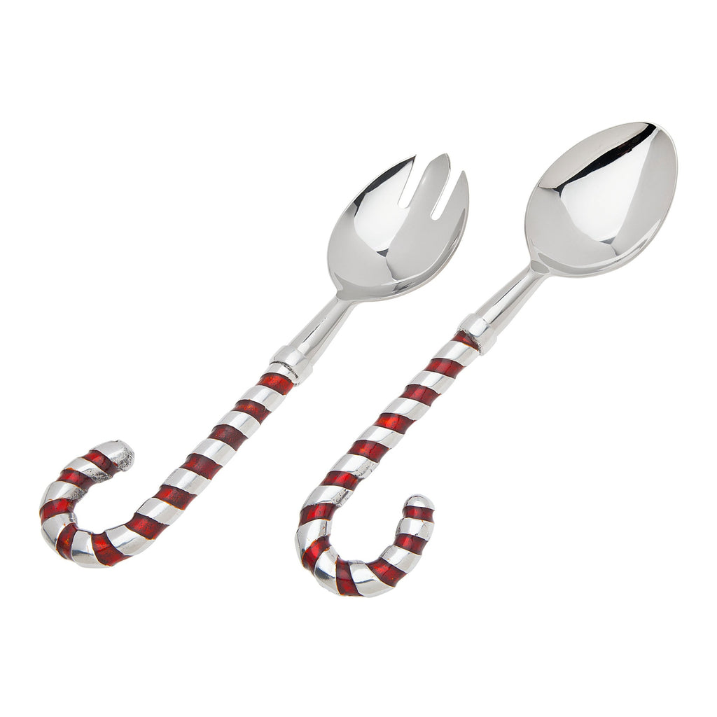 Christmas Sleigh Salad Bowl with Candy Cane Salad Servers Godinger Candy Cane, Christmas, Gold, Holiday, Salad Bowl, Serving, Sleigh, Stainless, Stainless Steel