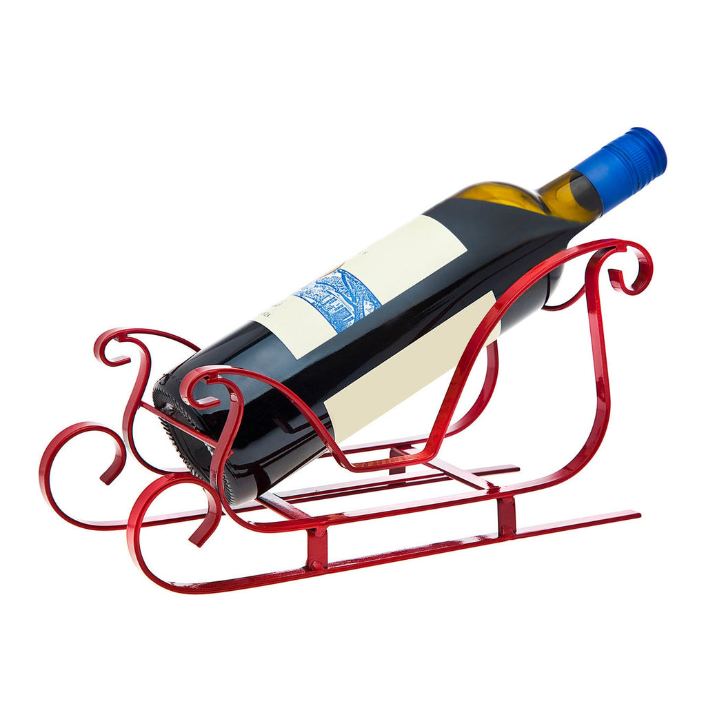 Christmas Sleigh Tabletop Wine Holder Godinger All Barware, All Glassware, All Glassware & Barware, Bottle Holder, Christmas, Holiday, Sleigh, Wine Rack, Wine Racks