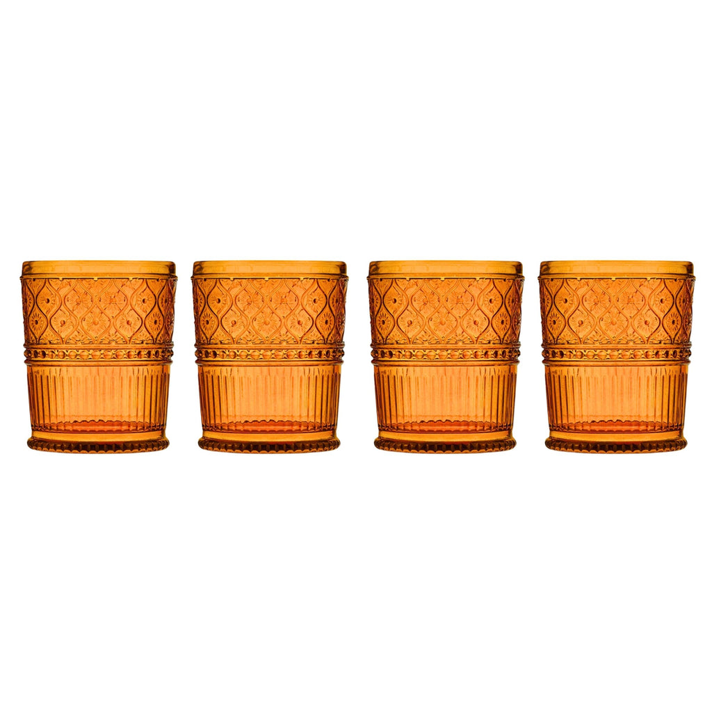 Claro Amber Double Old Fashion, Set of 4 Godinger All Barware, All Glassware, All Glassware & Barware, Amber, Claro, Claro Double Old Fashion, DOF, DOF & Highball, Double Old Fashion, Glassware, Glassware & Barware