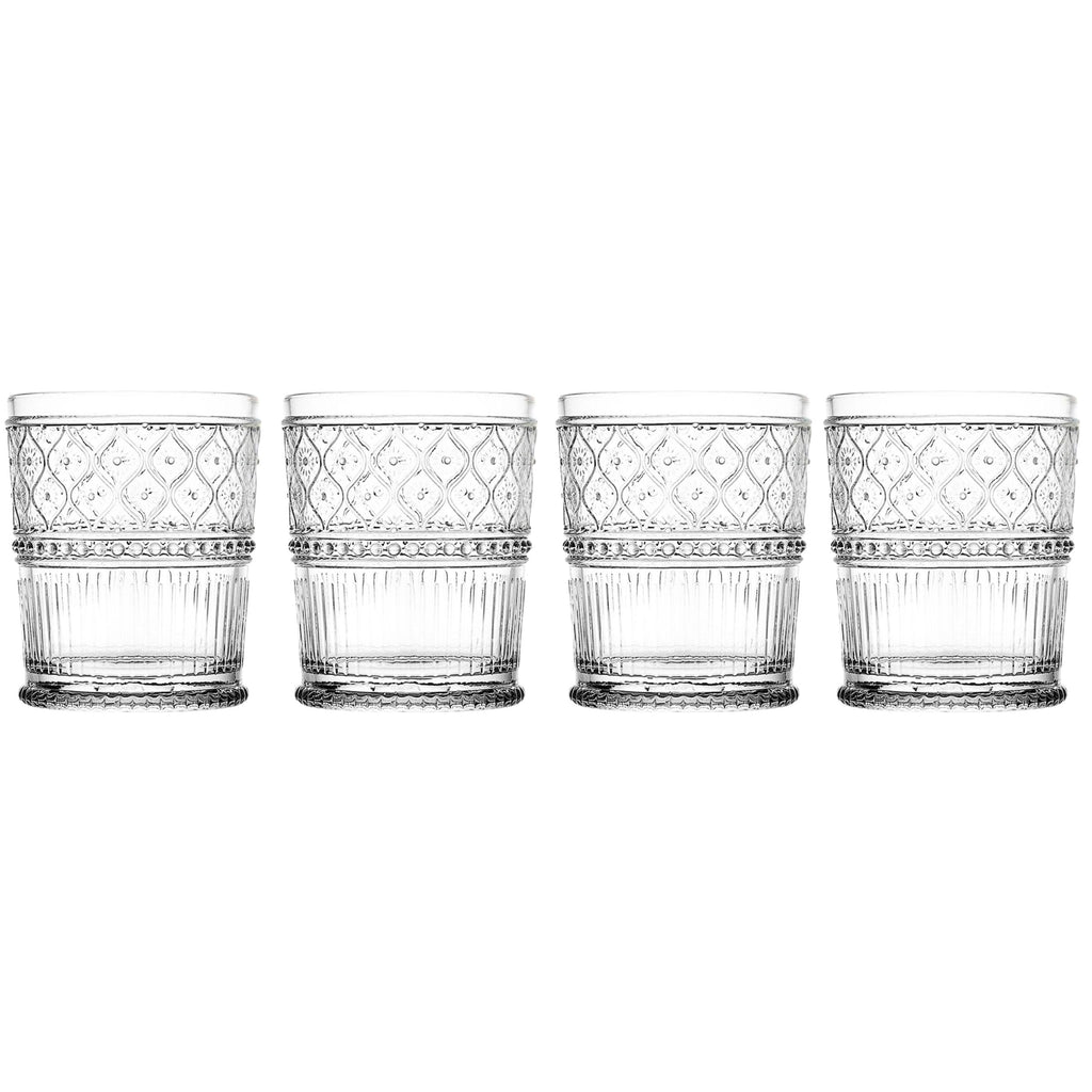 Claro Clear Double Old Fashion, Set of 4 Godinger All Barware, All Glassware, All Glassware & Barware, Claro, Claro Double Old Fashion, Clear, Clear Claro, DOF, DOF & Highball, Double Old Fashion, Glassware