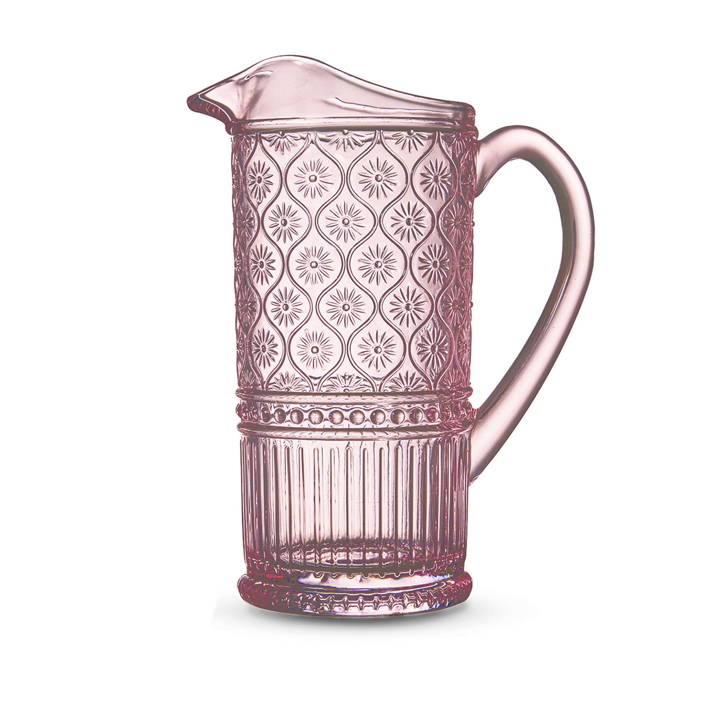 Pink Pitcher Frame Claro Pink Beverage Pitcher – Godinger