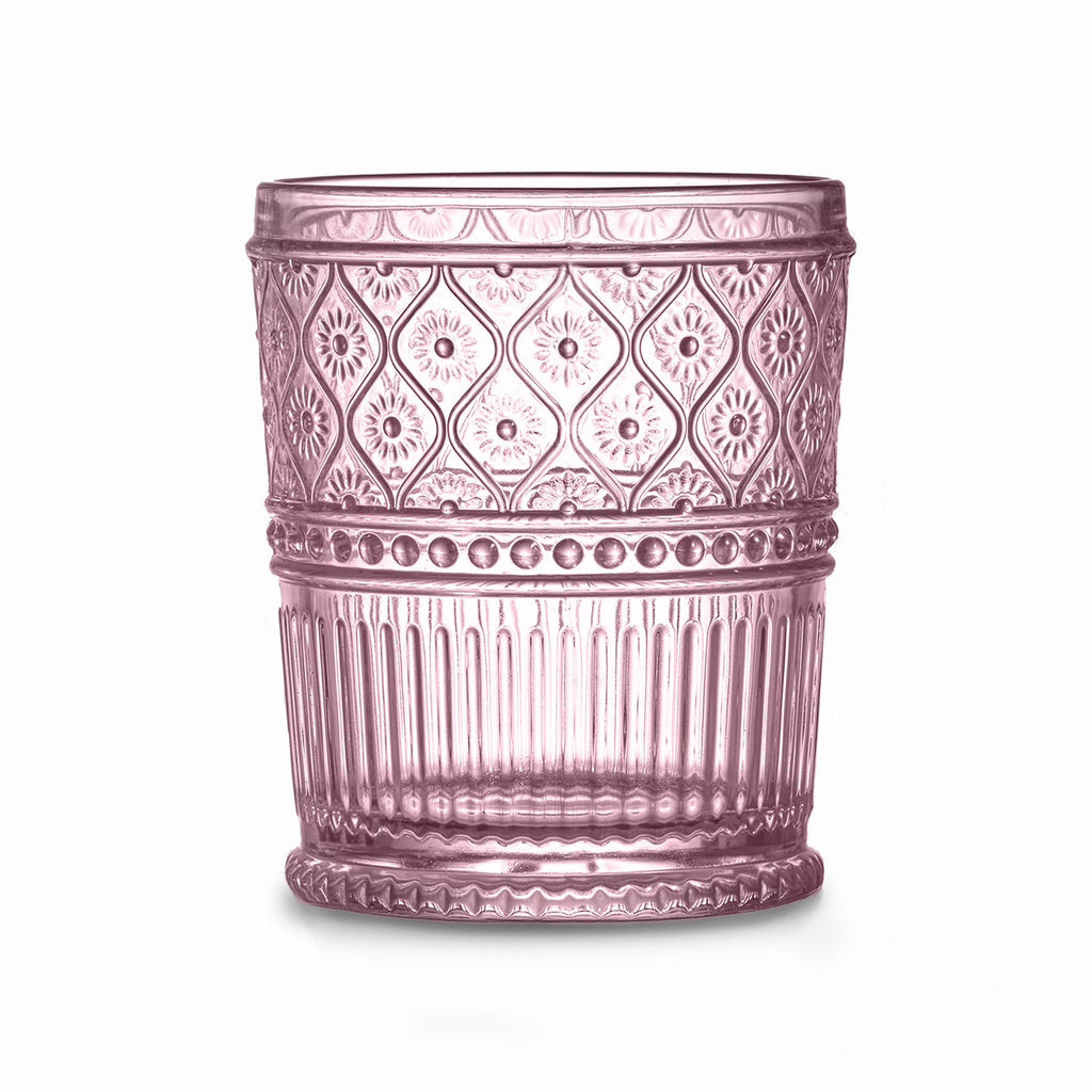 Claro Pink Double Old Fashion, Set of 4 Godinger All Barware, All Glassware, All Glassware & Barware, Claro, Claro Double Old Fashion, Clear Claro, DOF, DOF & Highball, Double Old Fashion, Glassware, Glassware & Barware, Pink, Pink Claro Godinger