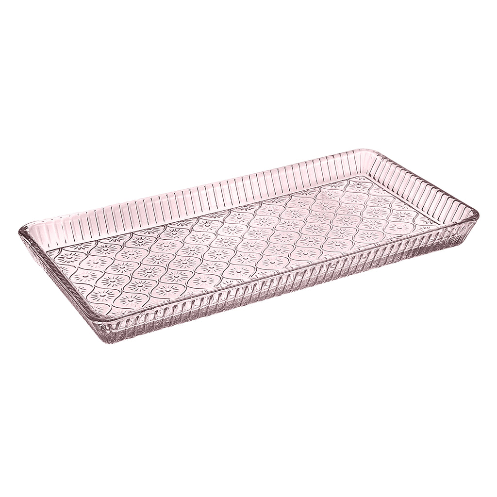 Claro Pink Serving Tray Godinger All Kitchen, Claro, Claro Tray, Embossed, Kitchen, Pink, Pink Claro, Serving Trays, Tray, Trays