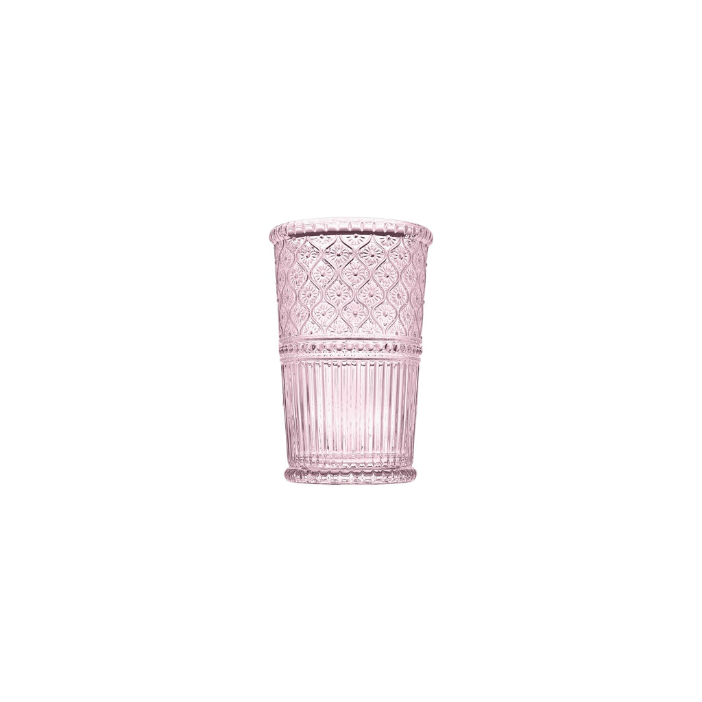 Claro Pink Tumbler, Set of 4 Godinger Claro, Claro Tumbler Set, Embossed, Pink, Pink Claro, Tumbler, Tumbler Set