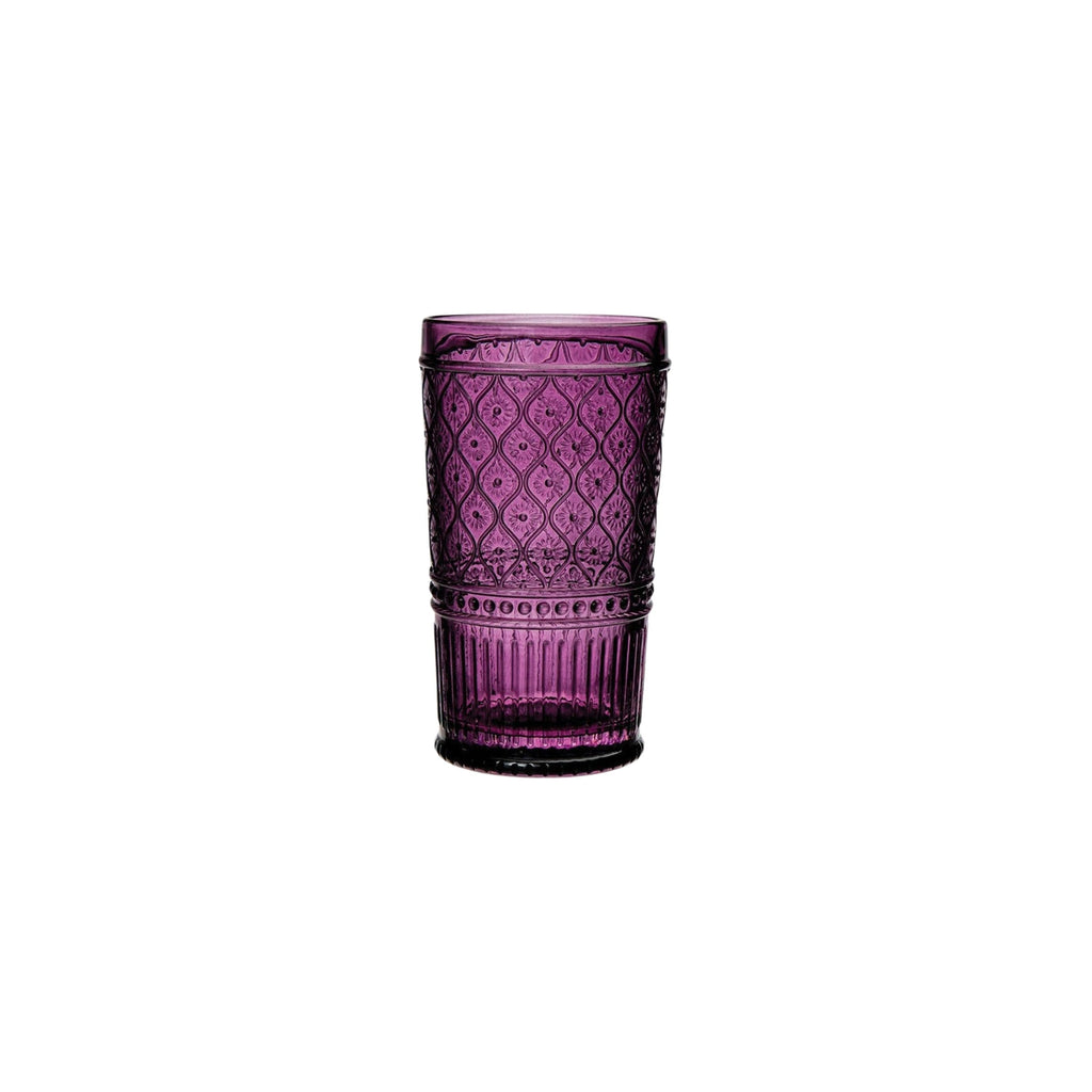 Claro Plum Highball, Set of 4 Godinger All Barware, All Glassware, All Glassware & Barware, Claro, Claro Highball, Claro Hightball Set, DOF & Highball, Embossed, Highball, Highball Set, Plum, Plum Claro