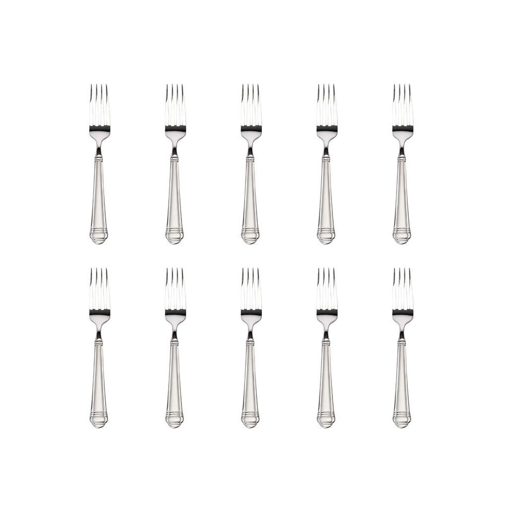 Crete Sandblast Mirrored 18/0 Stainless Steel Salad Fork, Set of 10 Godinger 18/0 Stainless Steel, 18/0 Stainless Steel Flatware, All Flatware & Serveware, Crete Sandblast, Flatware Set, Flatware Sets, Stainless Steel, Tableware