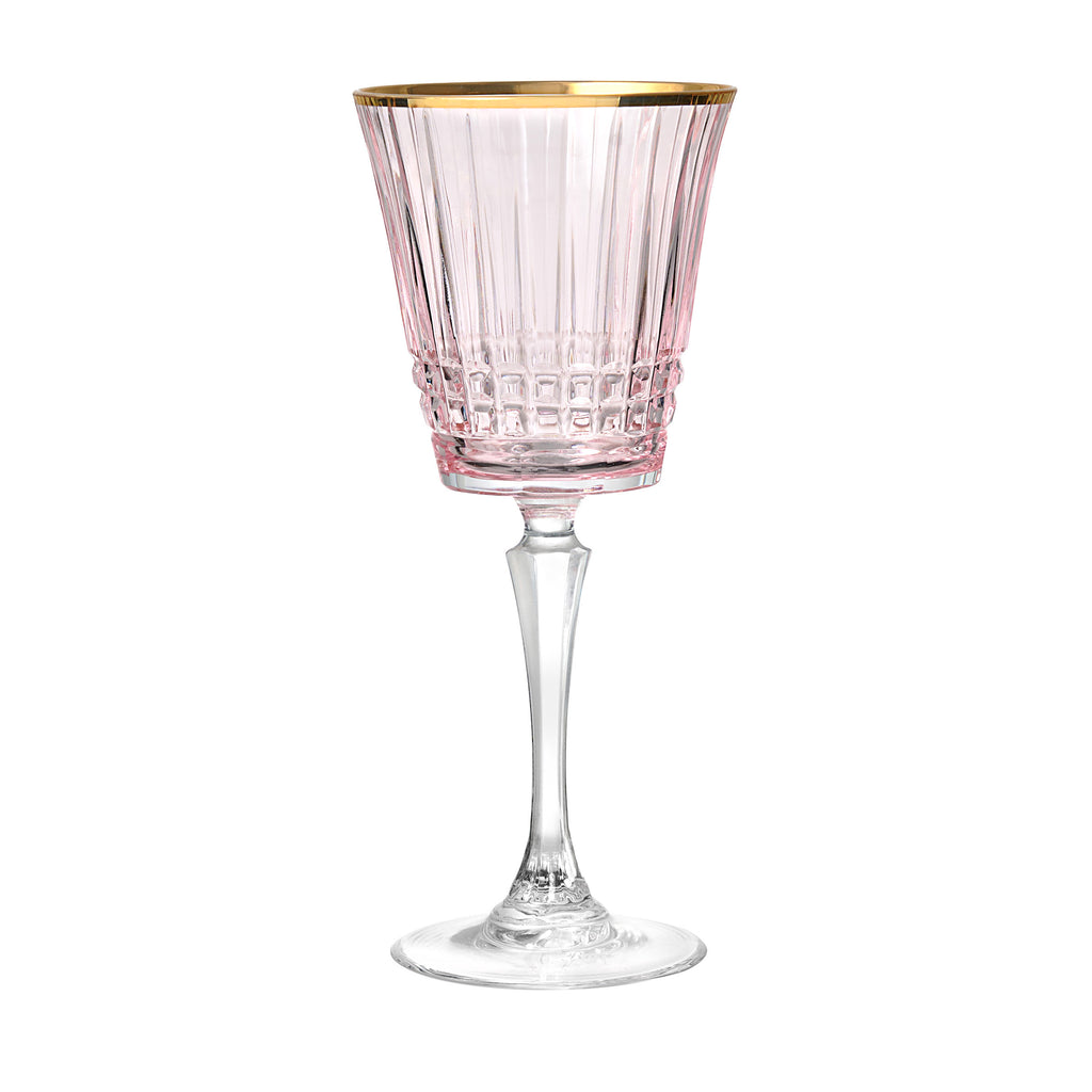 Cristine Pink Gold Rim Red Wine Glass, Set of 4 Godinger All Barware, All Glassware, All Glassware & Barware, Blush, Cristine, Italy, Pink, Red Wine Glass, Wine, Wine & Champagne, Wine Glass
