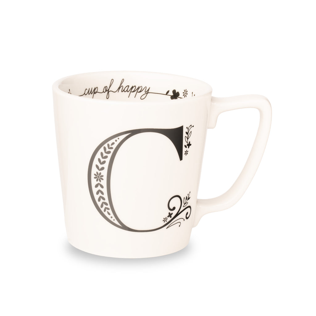 Cup of Happy Letter Mug C Godinger All Dining, Coffee, Coffee Mug, Dining, Mugs, Mugs & Teacups, White