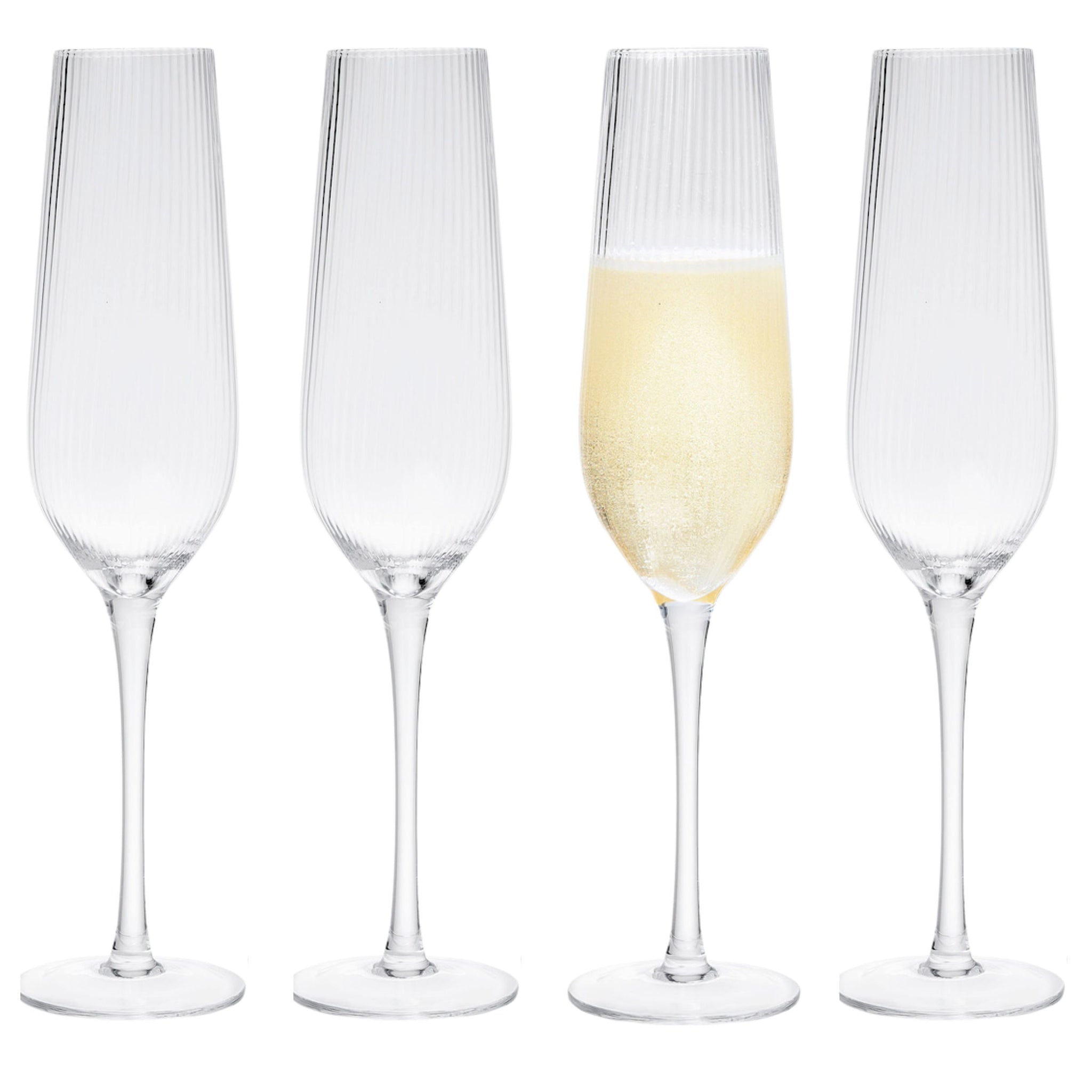 Godinger Divo Optic Champagne Flute. Set of 4