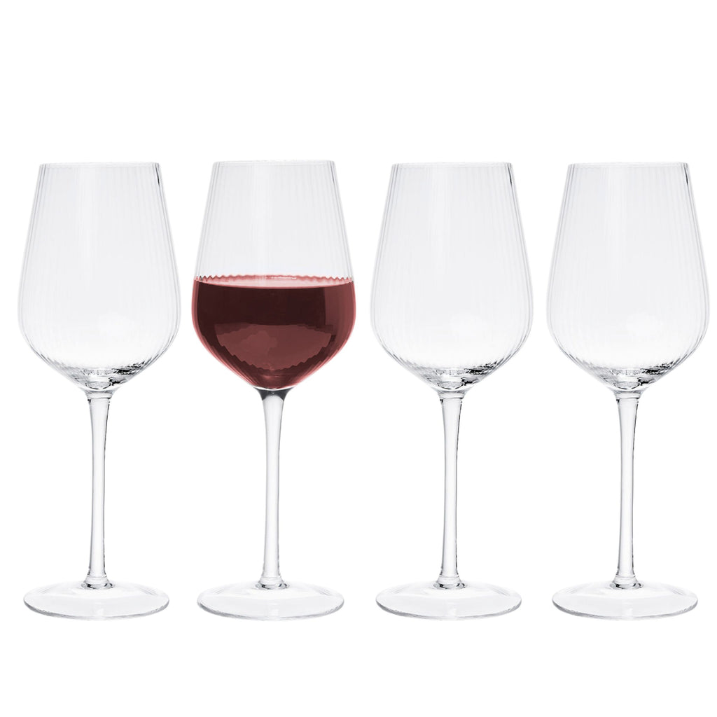 Divo Optic Red Wine, Set of 4 Godinger All Barware, All Glassware, All Glassware & Barware, Divo, Divo Optic, Fluted, Fluted Red Wine Glass, Optic, Optic Red Wine, Red Wine Glass, Wine & Champagne