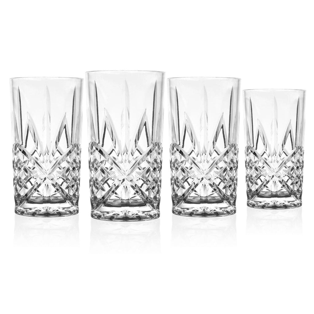 Dublin Acrylic Double Old Fashion & Highball, Set of 8 Godinger Acrylic, All Barware, All Glassware, All Glassware & Barware, Clear, Drinkware, Dublin, Dublin Glassware, Outdoor