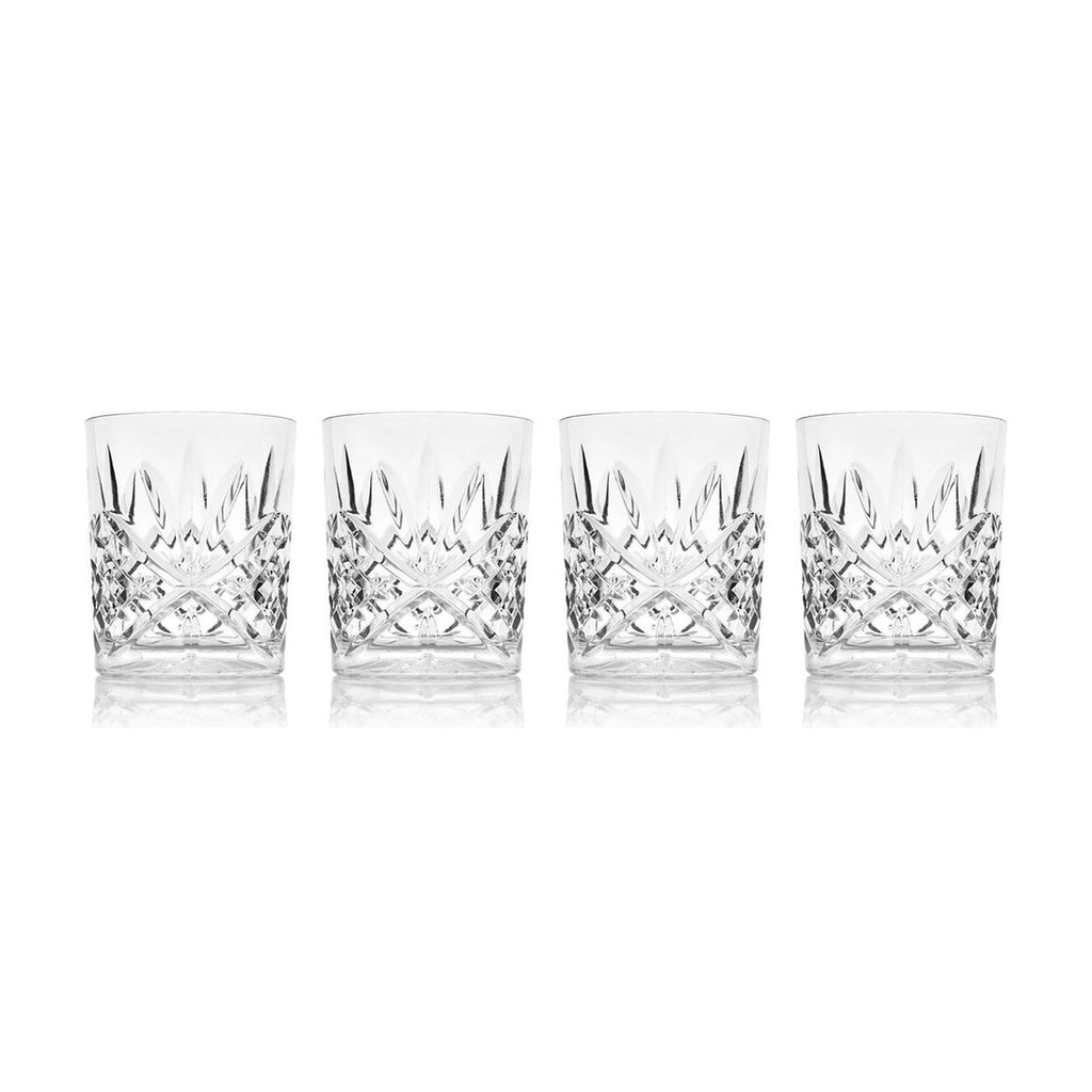 Dublin Acrylic Double Old Fashion & Highball, Set of 8 Godinger Acrylic, All Barware, All Glassware, All Glassware & Barware, Clear, Drinkware, Dublin, Dublin Glassware, Outdoor