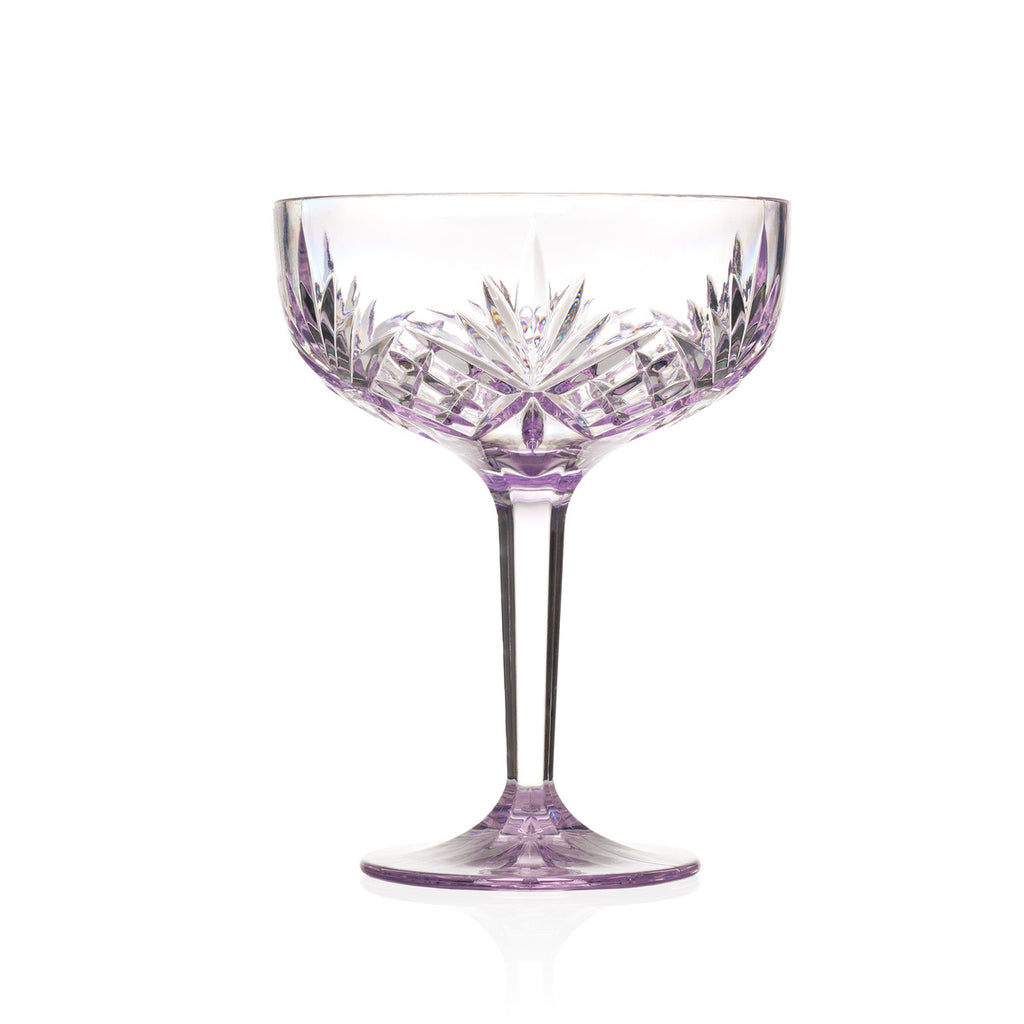 Dublin Acrylic Lavender Champagne Coupe Godinger Acrylic, All Barware, All Glassware, All Glassware & Barware, Dublin, Dublin Glassware, Lavender, Martini & Coupes, Outdoor