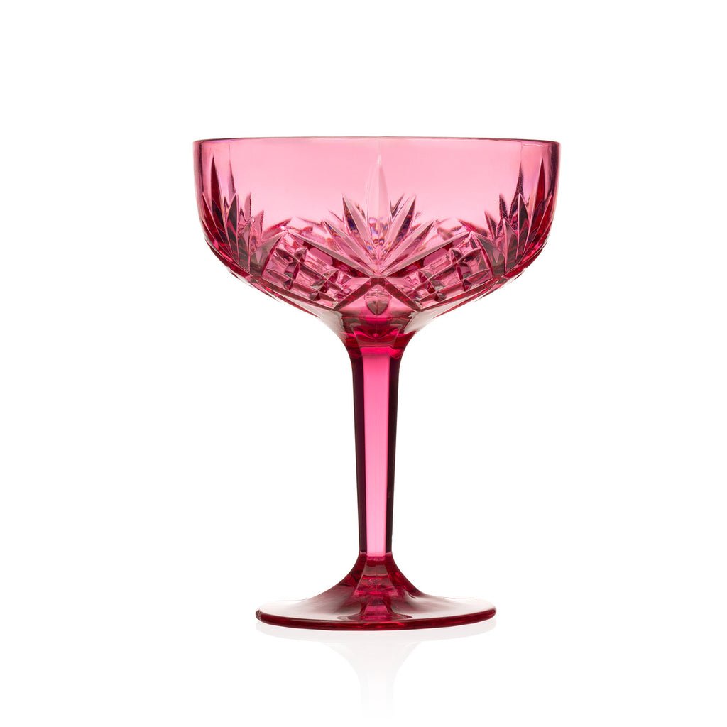 Dublin Acrylic Magenta Champagne Coupe Godinger Acrylic, All Barware, All Glassware, All Glassware & Barware, Dublin, Dublin Glassware, Magenta, Martini & Coupes, Outdoor