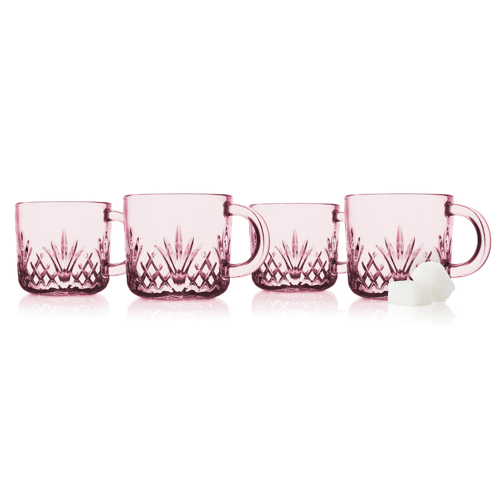 Dublin Blush Espresso Mug, Set of 4 Godinger All Dining, Blush, Coffee, Cut Crystal, Dublin, Dublin Crystal, Dublin Kitchen, Espresso, Mug, Mug Set, Mugs, Mugs & Teacups