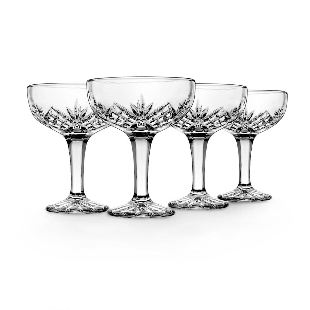Dublin Champagne Coupe, Set of 4 Godinger All Barware, All Glassware, All Glassware & Barware, Clear, Crystal, Cut Crystal, Dublin, Dublin Crystal, Dublin Glassware, Martini & Coupes