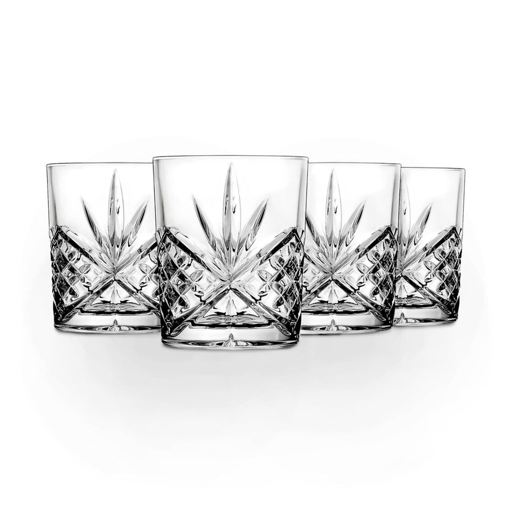 Dublin Crystal 12 Piece Double Old Fashion, Goblet, & Highball Glassware Set Godinger All Glassware, All Glassware & Barware, DOF, DOF & Highball, Dublin, Dublin Crystal, Dublin Glassware Godinger