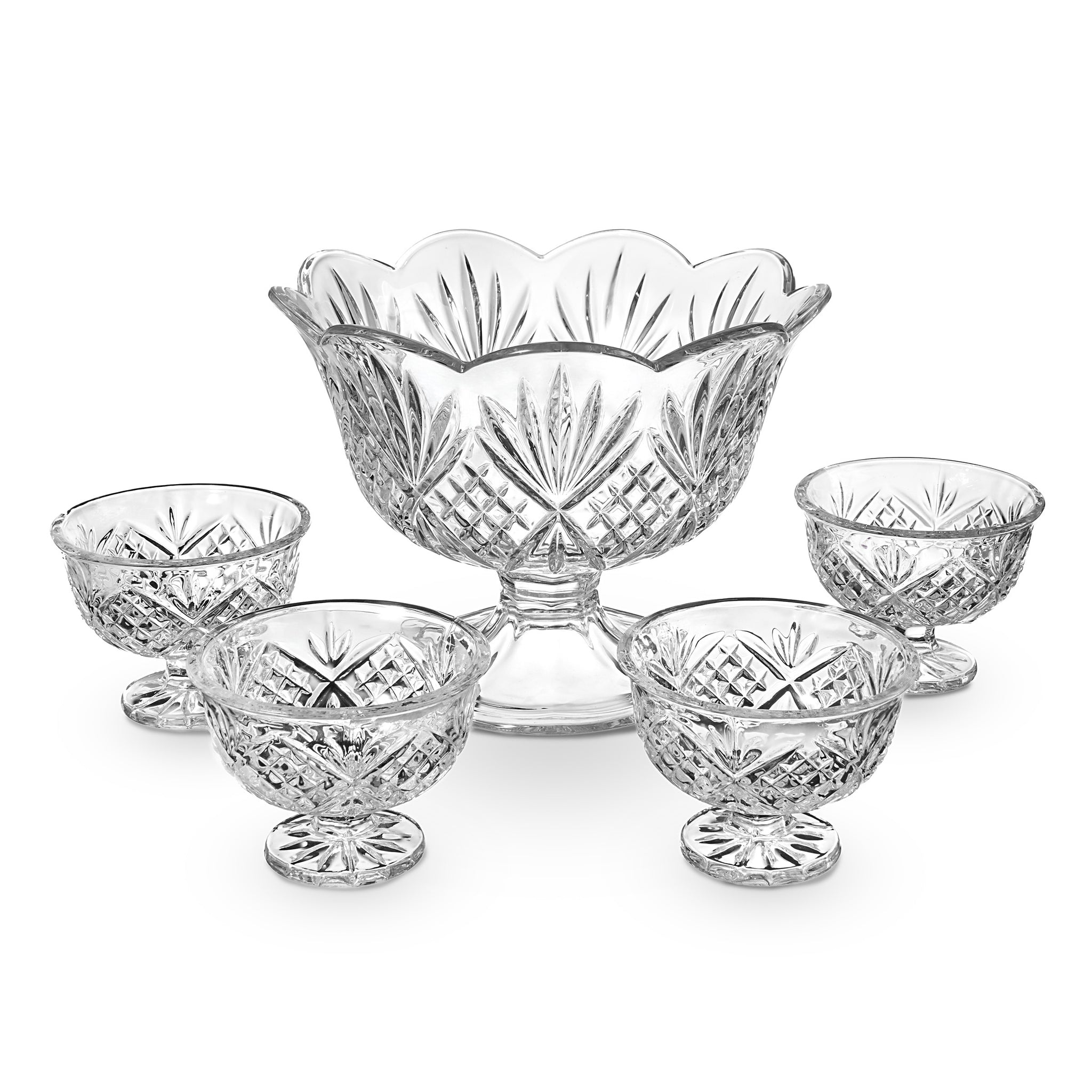 Dublin Crystal Piece Dessert Set